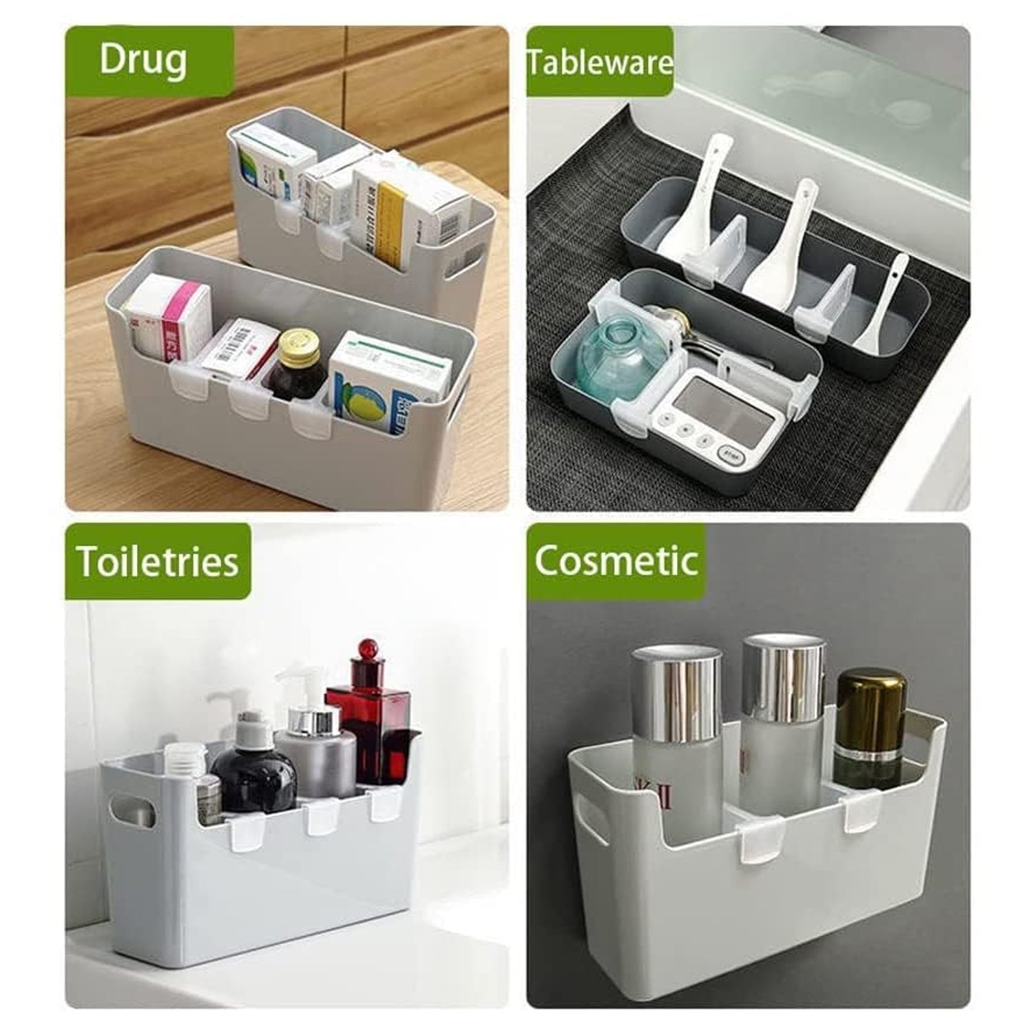 Plastic Storage Baskets Space allocator, Refrigerator Organizer Bins partition Clip (10 Pcs Set) Plastic Storage Baskets Space allocator, Refrigerator Organizer Bins partition Clip (10 Pcs Set)